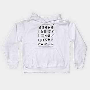 An Alphabet of British Bands Kids Hoodie